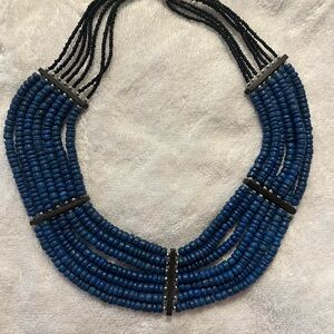“Midnight Cobalt” Bib Necklace